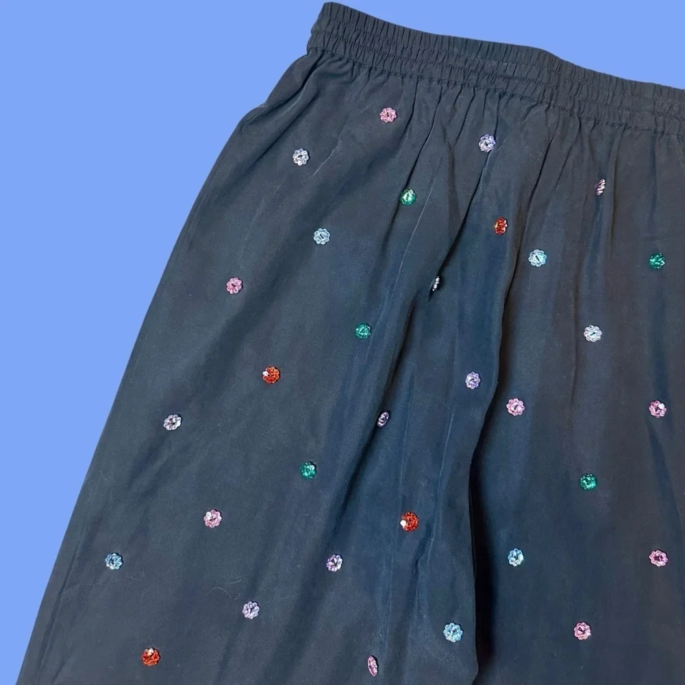 NWT Hill House ‘The Jewel Jammie Pant’ in “Black with Multicolored Crystals” XS